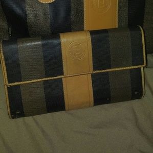 Fendi Vintage Pequin striped wallet